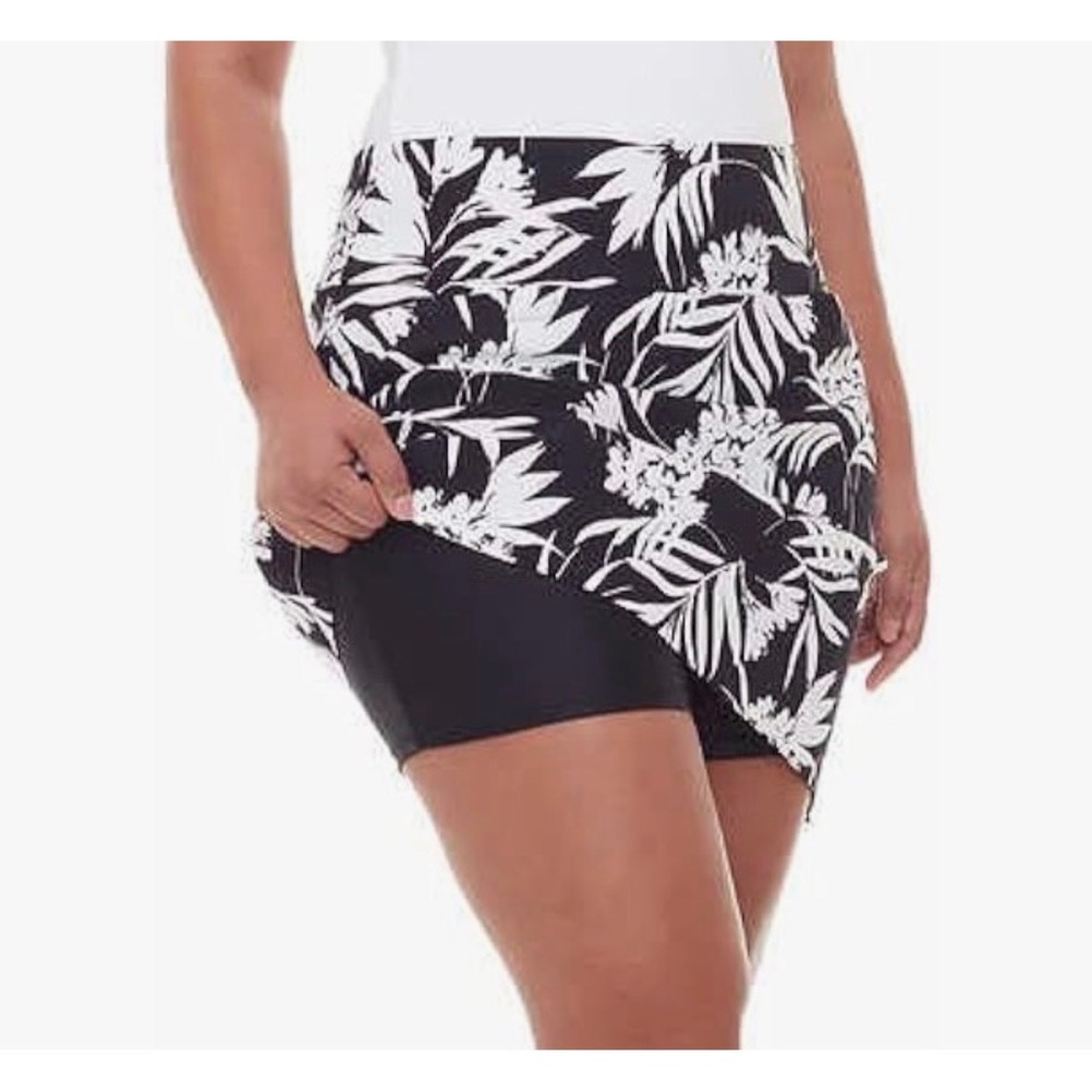 NWT S.C. & Co. 360 Tummy Control Skort Skirt Golf Tropical Print XXL Preppy